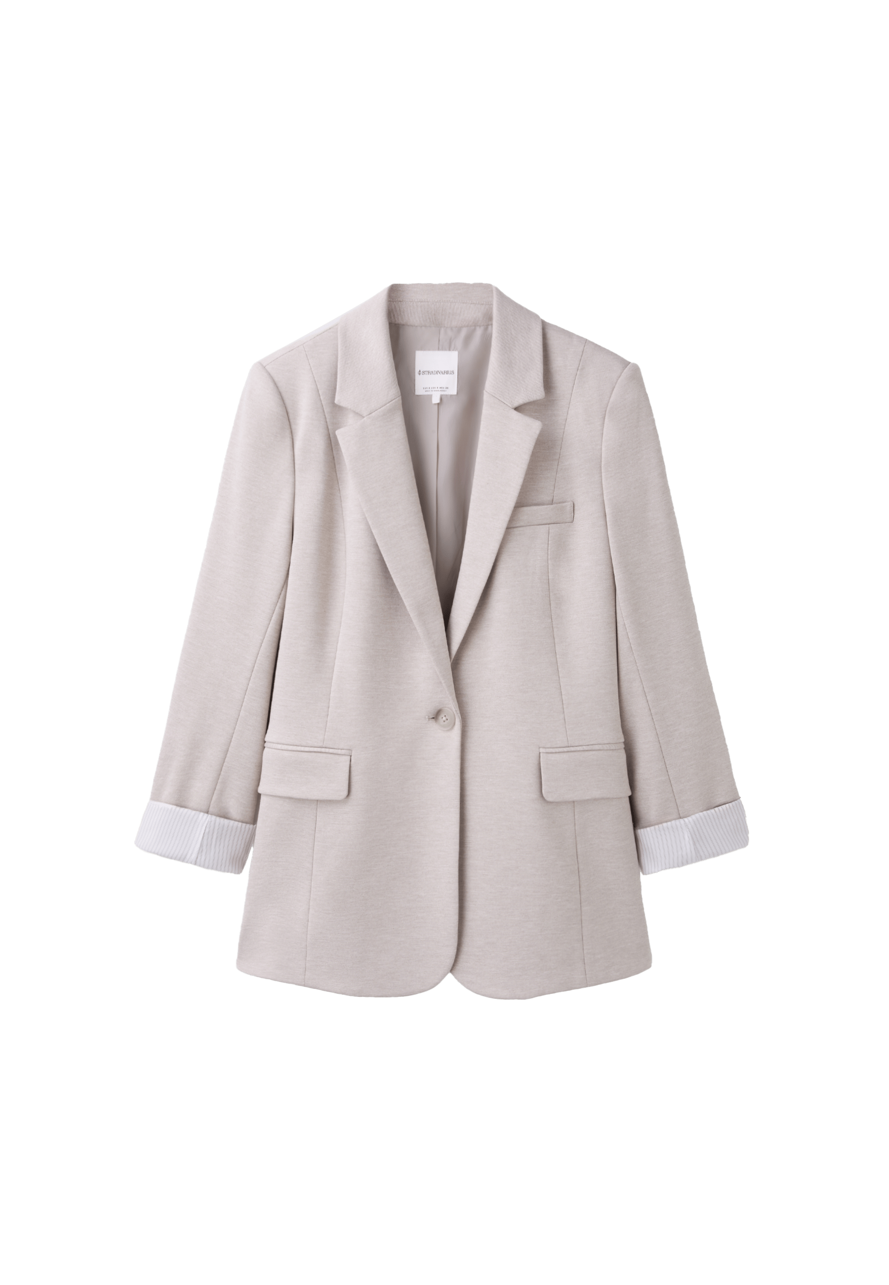 Basic knit blazer — Vanilla
