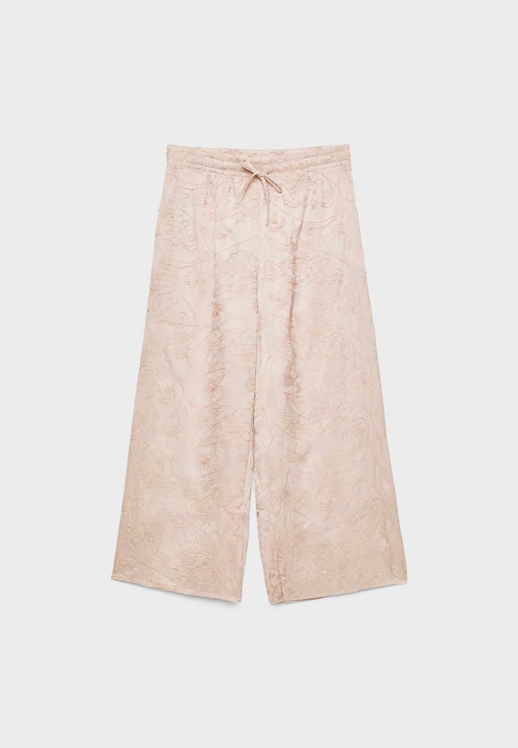 Jupe-culotte brodée