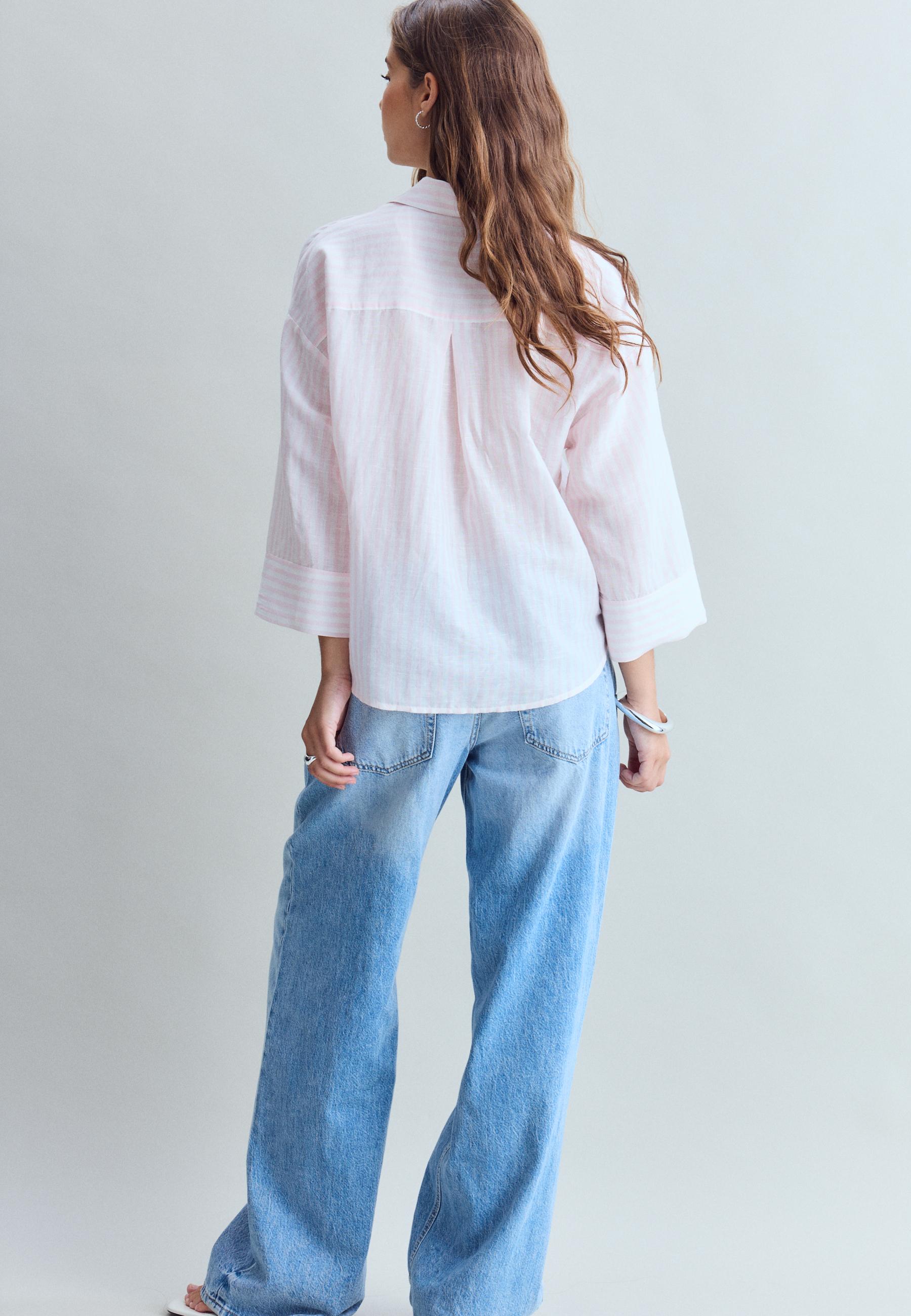 Rustic kimono sleeve shirt — Pastel pink