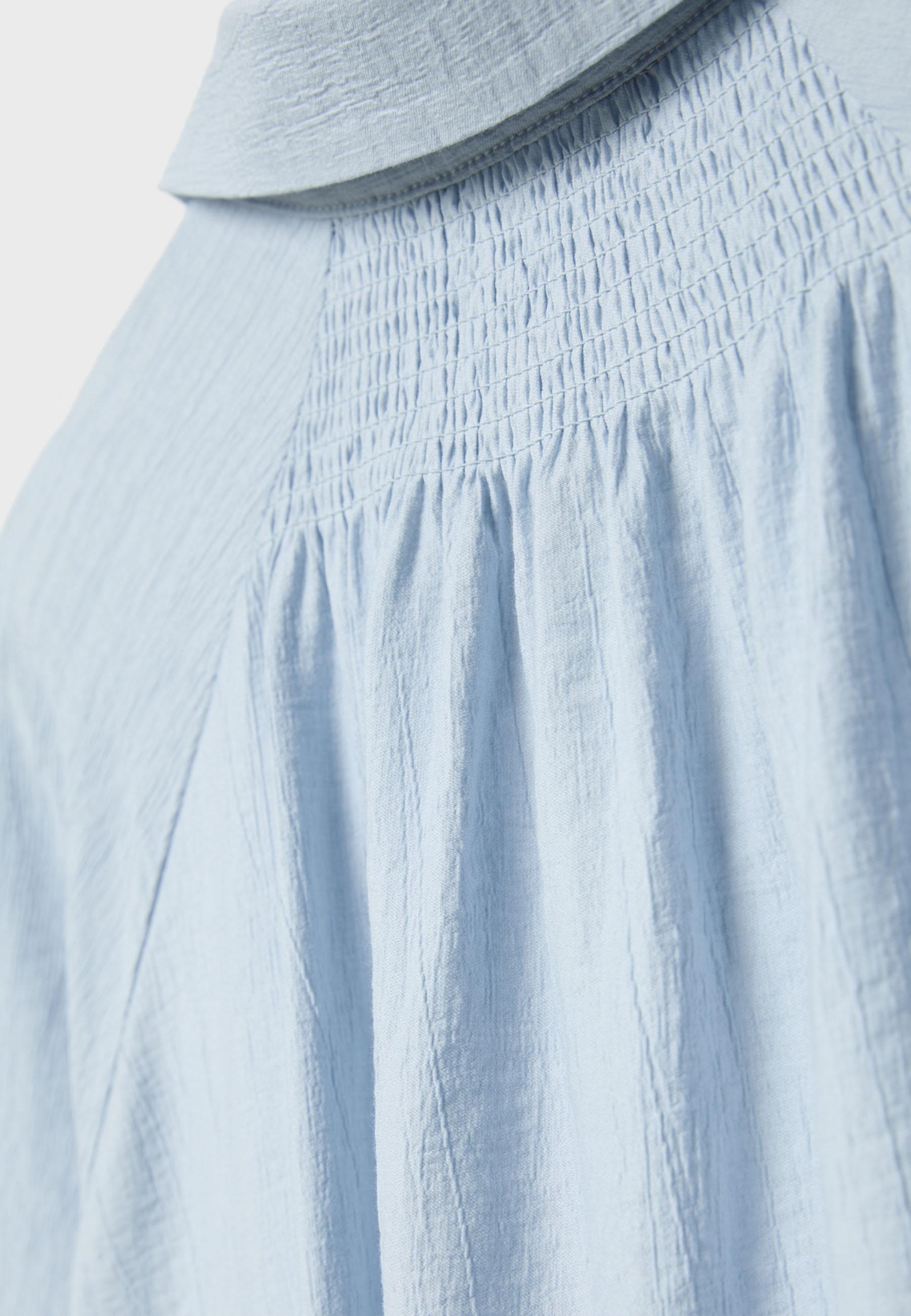 Button-up flowing shirt — Sky blue