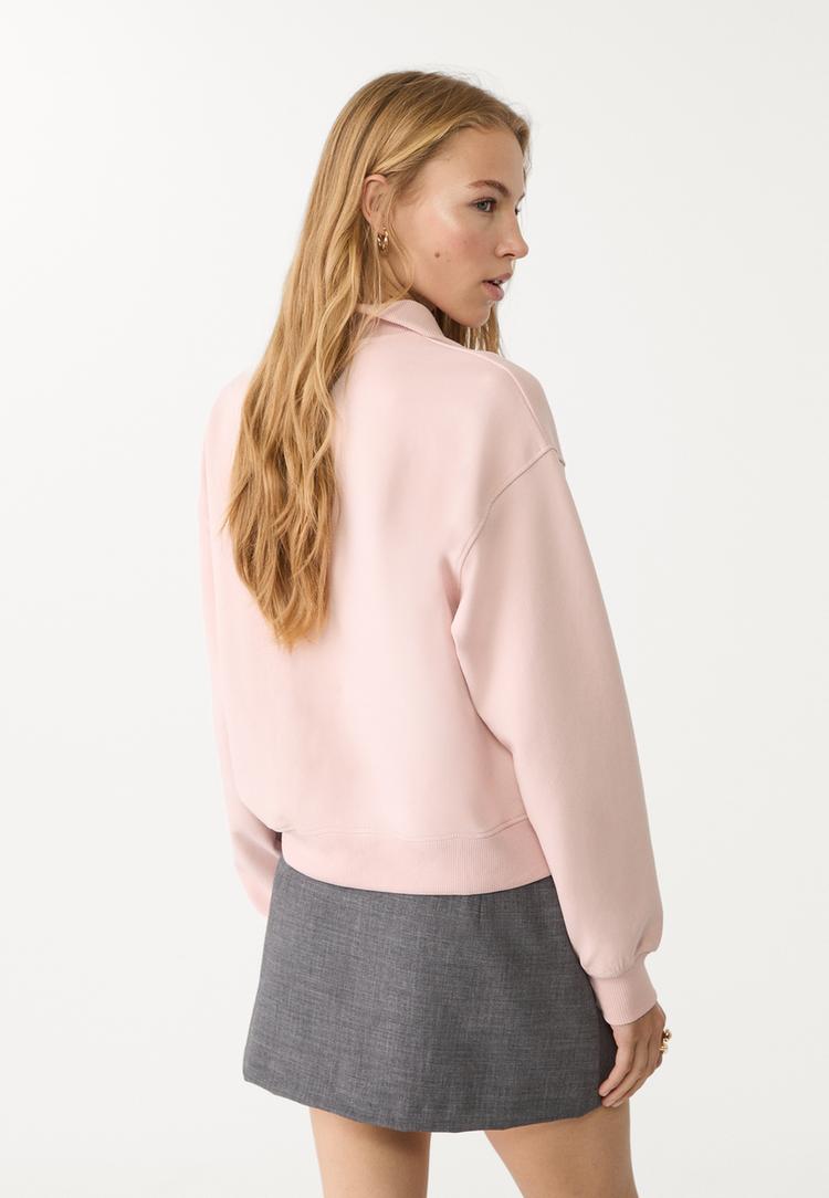 sudadera cuello subido cremallera