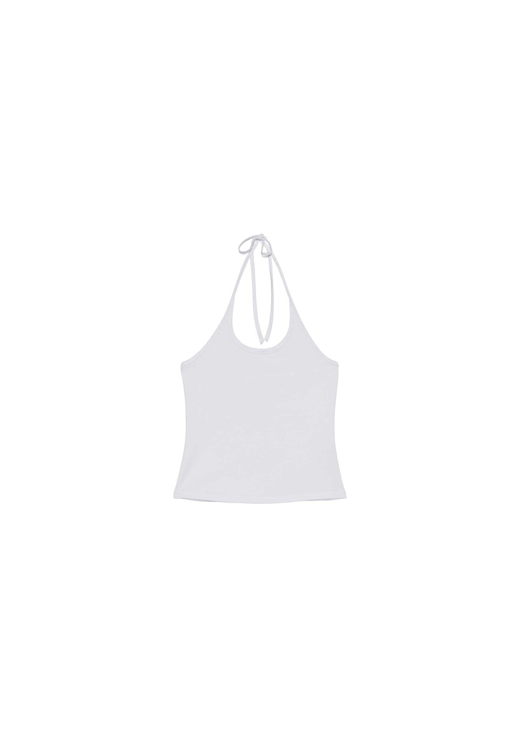 Knit halter top — Ecru