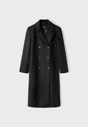 Straight felt coat — Black 7