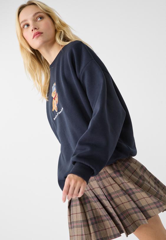 Ayı işlemeli sweatshirt_5
