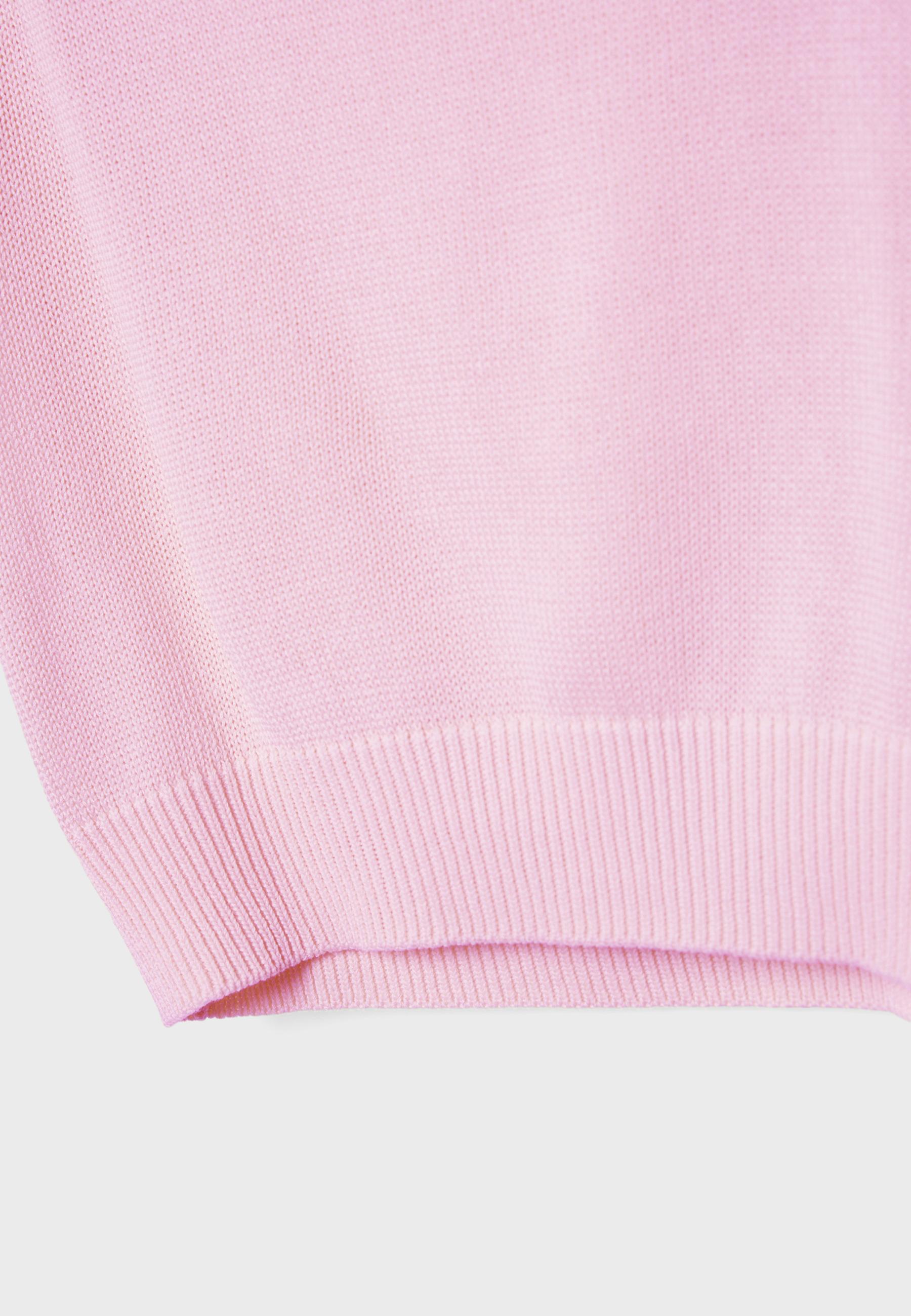 Rustic knit boat neck top — Pastel pink