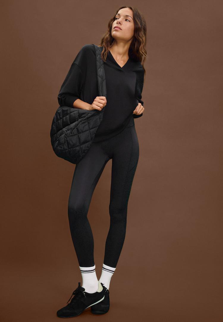 yumusak dokulu oversize kapusonlu sweatshirt