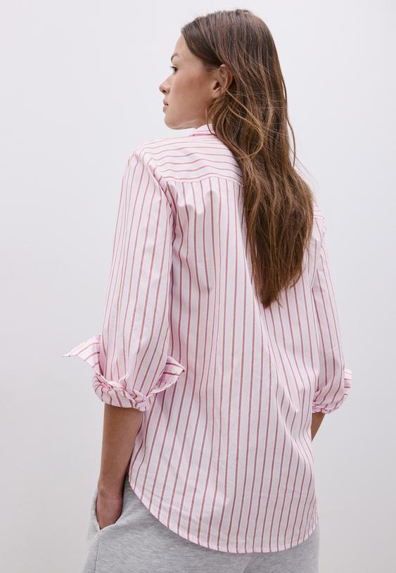 camisa basica bolsillo popelin rayas