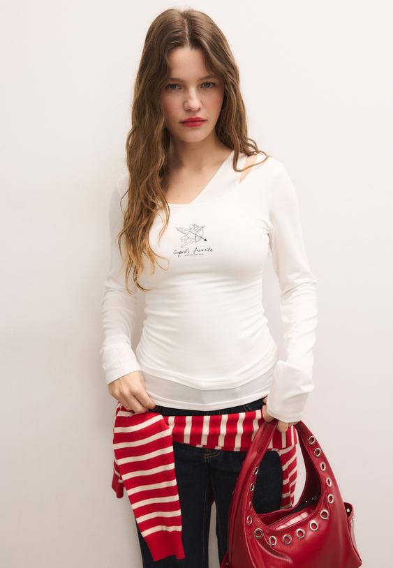 t shirt double imprime angelot