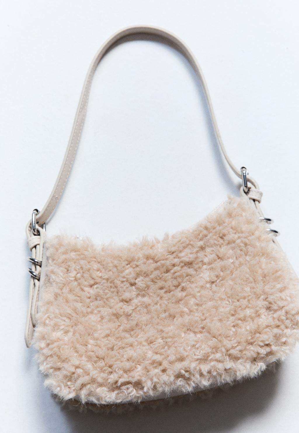 Bolso hombro luna efecto pelo cadena