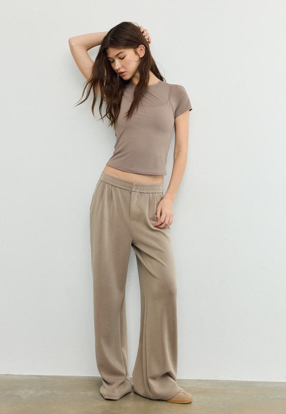 basic t shirt met bandjes