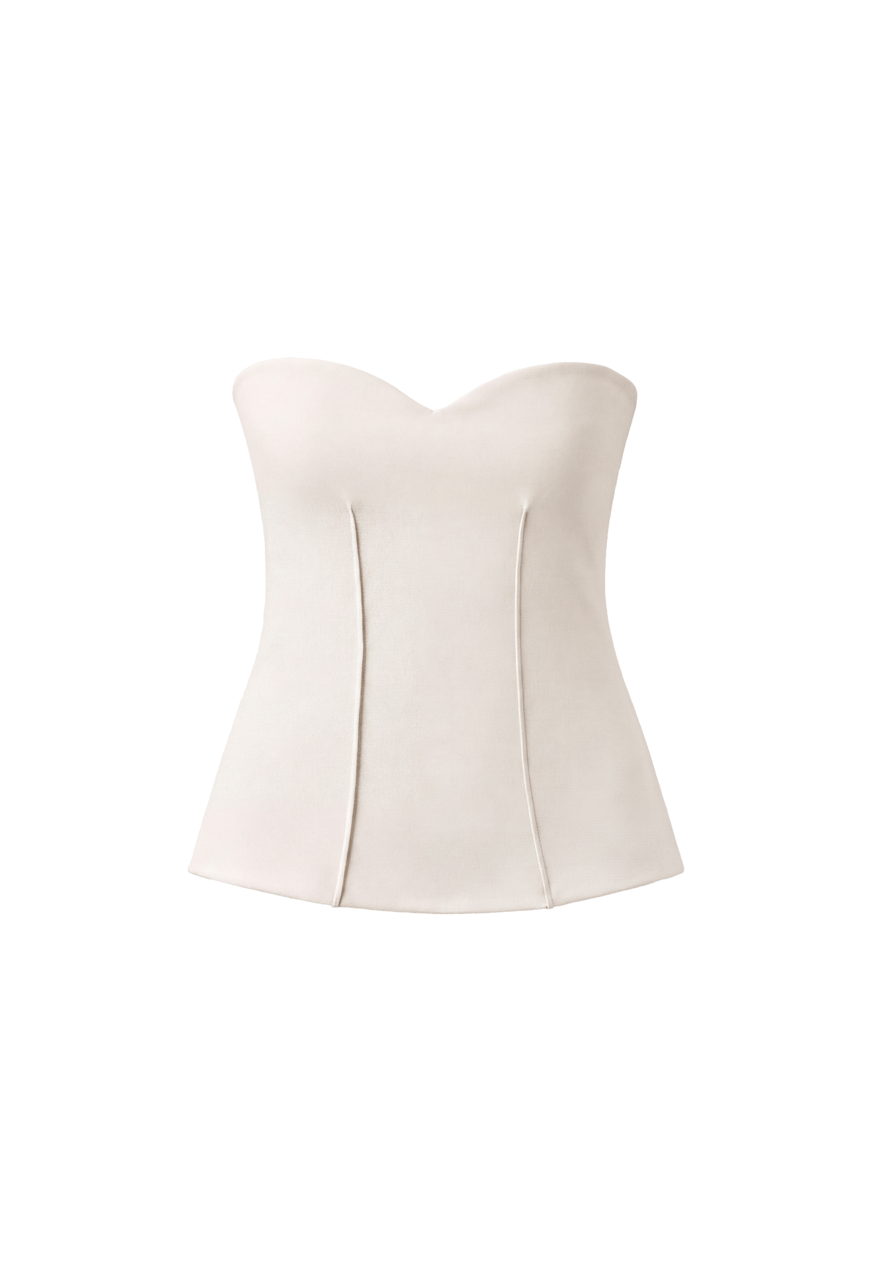 Sweetheart bandeau top — Stone