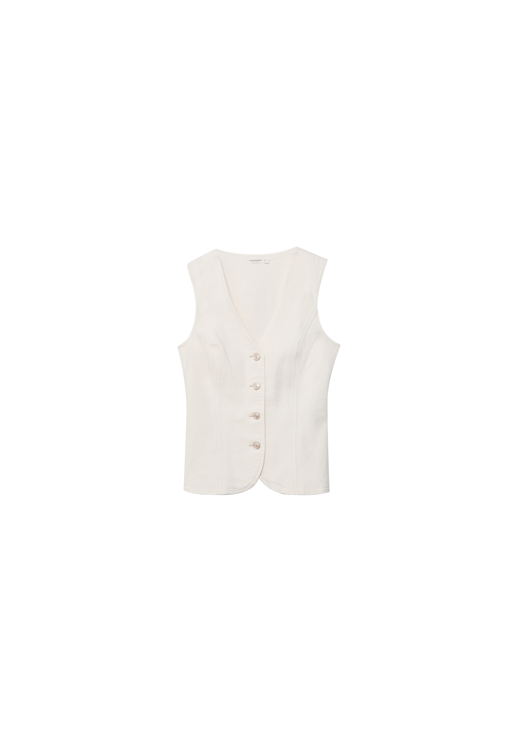 Denim fitted top — Vanilla