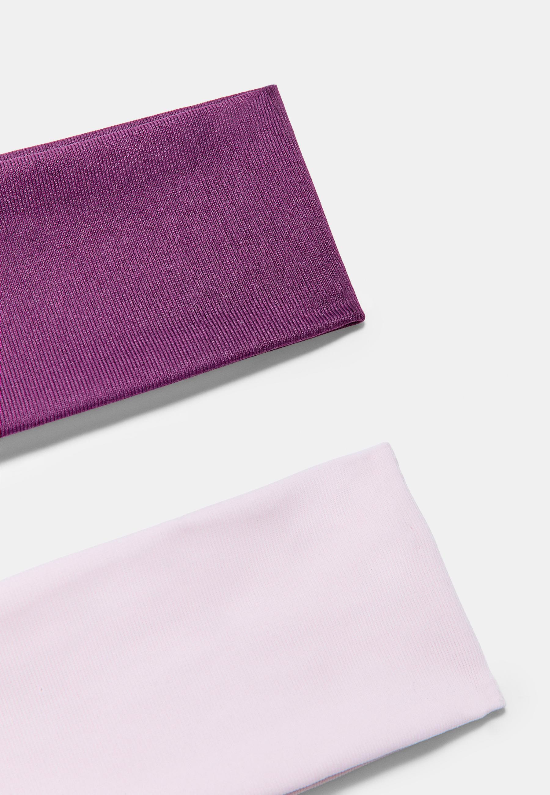 Set of 2 fur headbands — Burgundy