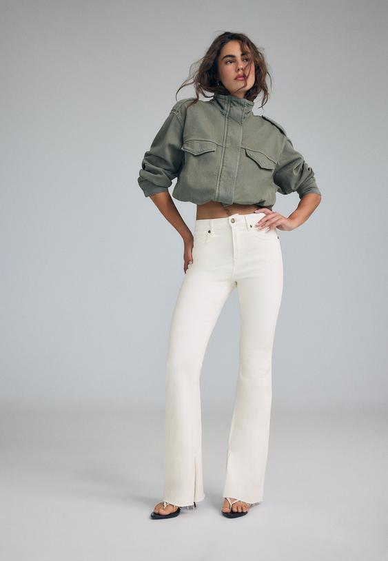 jean d74 flare stretch fendu