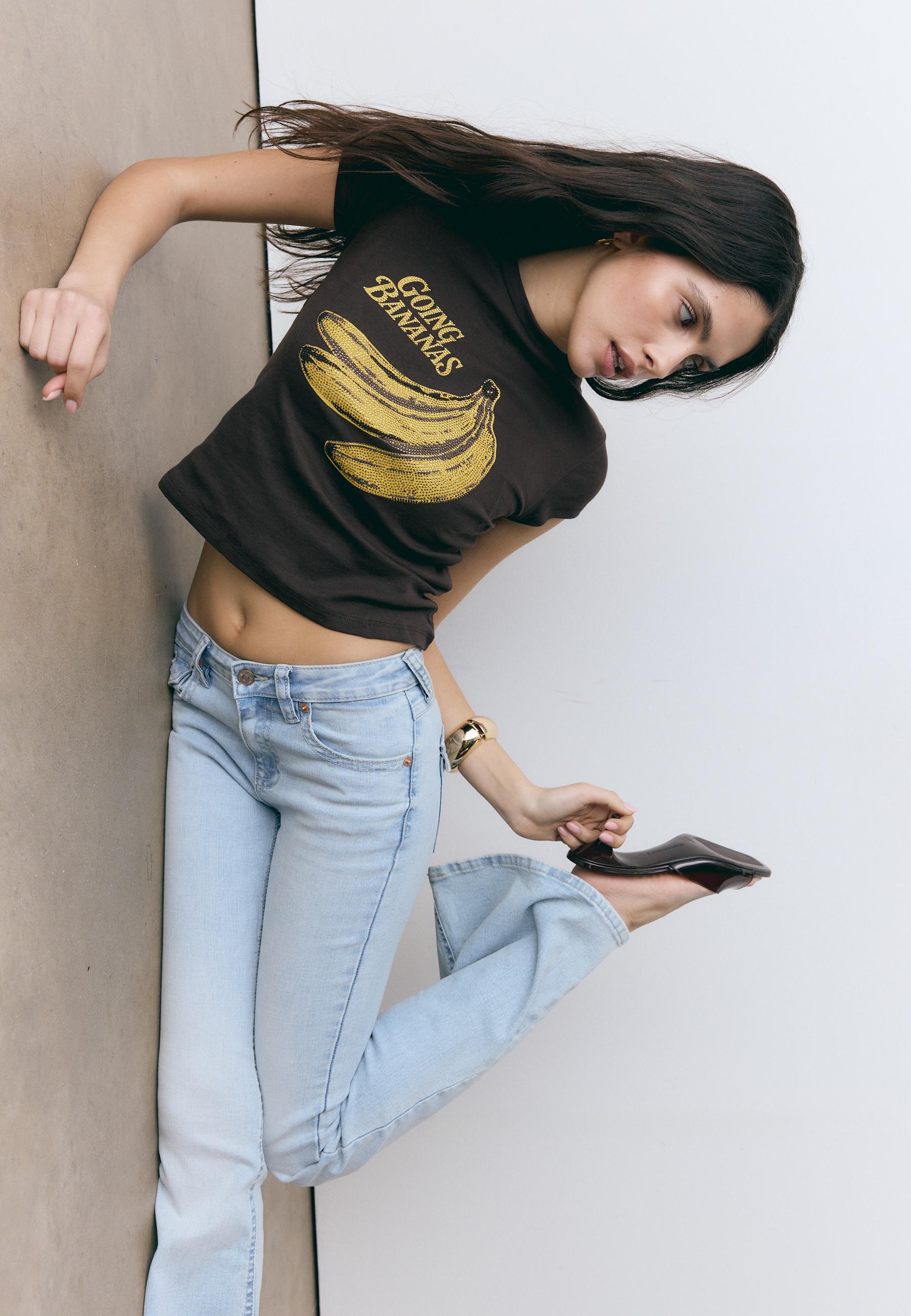 Short sleeve banana T-shirt — Brown