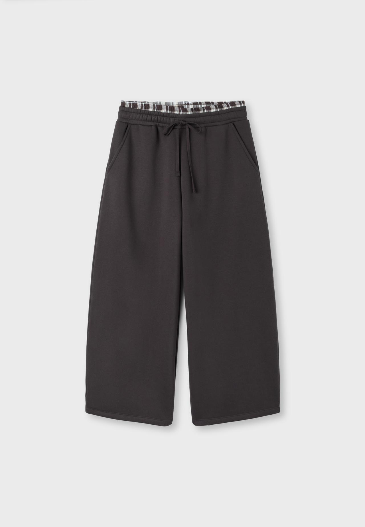 Boxer-detail jogger trousers — Brown