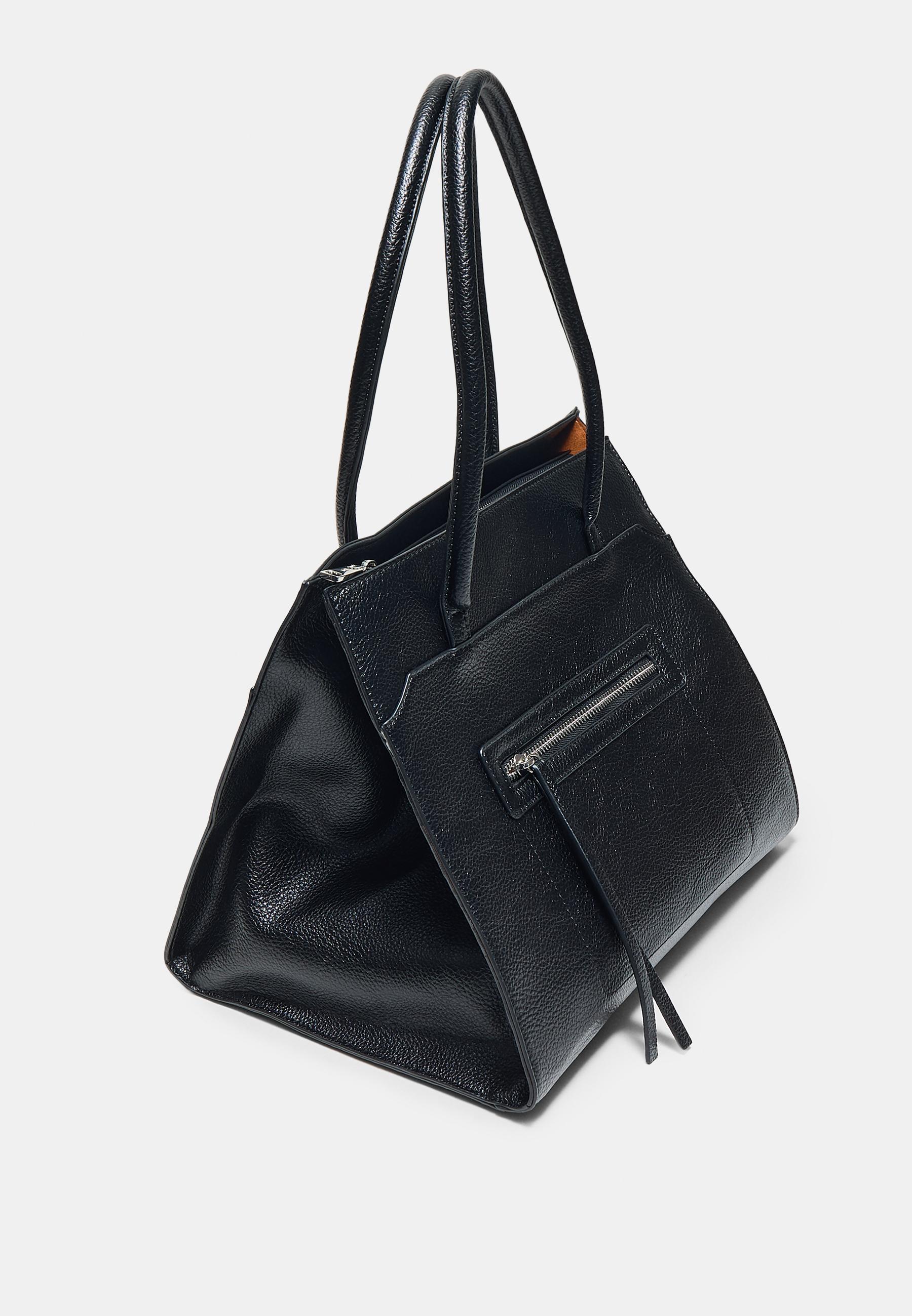 Shopper bag with pocket — Black