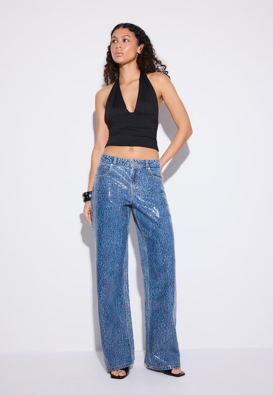 halter yaka buzgulu baglamalı top