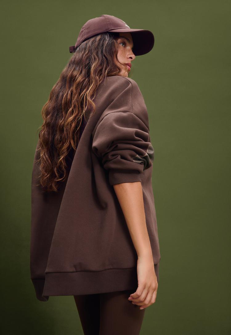 oversize smile baskl sweatshirt