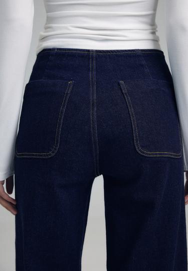 D77 Minimalist jeans with pockets — OVERDYED BLUE DENIM 6