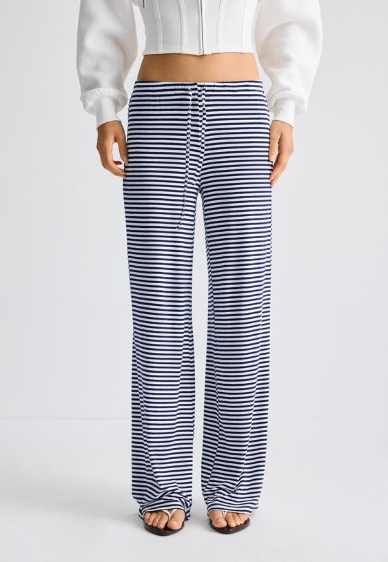 striped slimwaist joggers