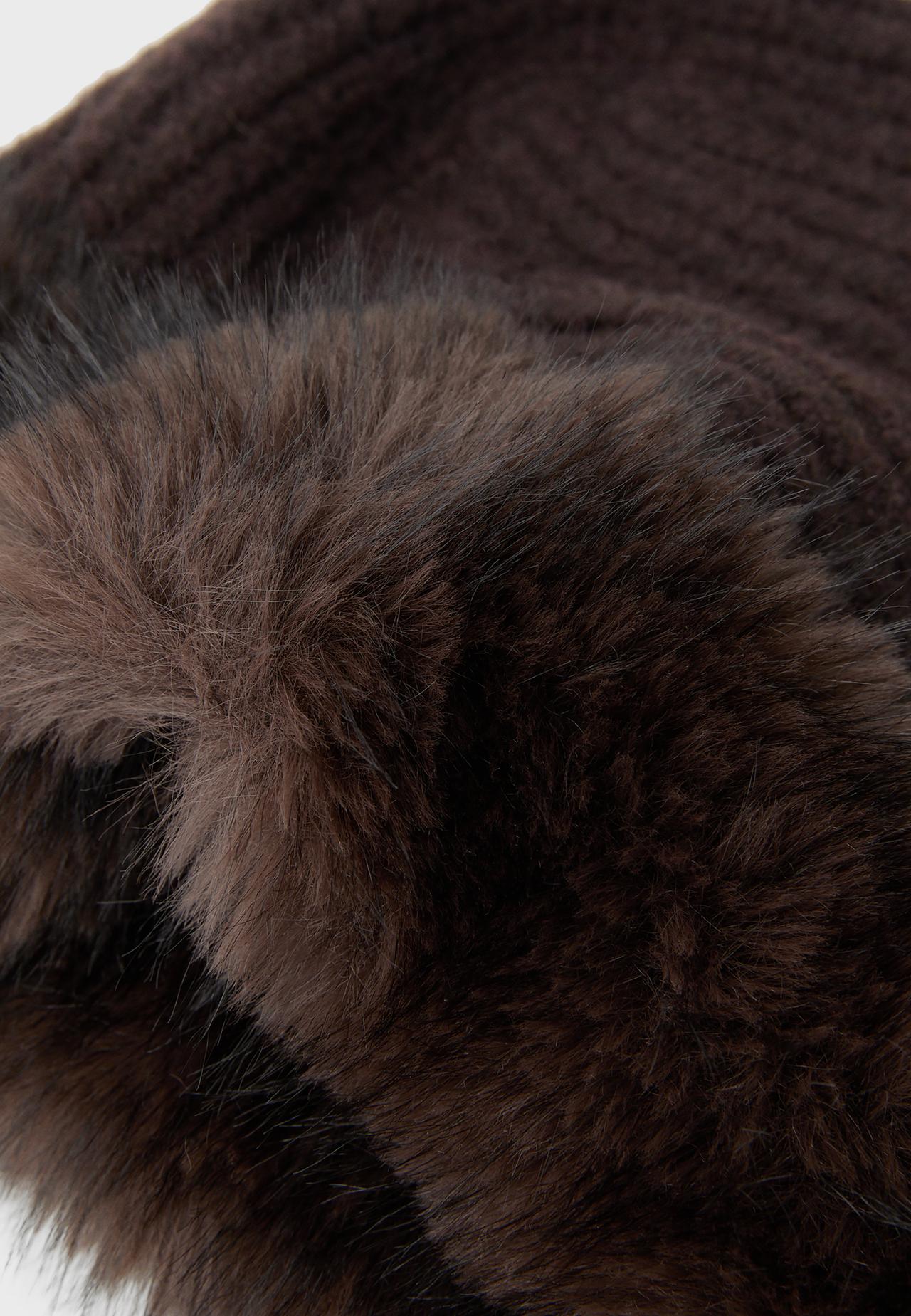 Faux fur balaclava — Brown