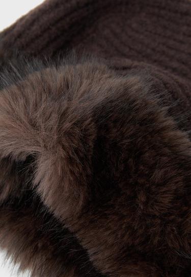 Faux fur balaclava — Brown 3
