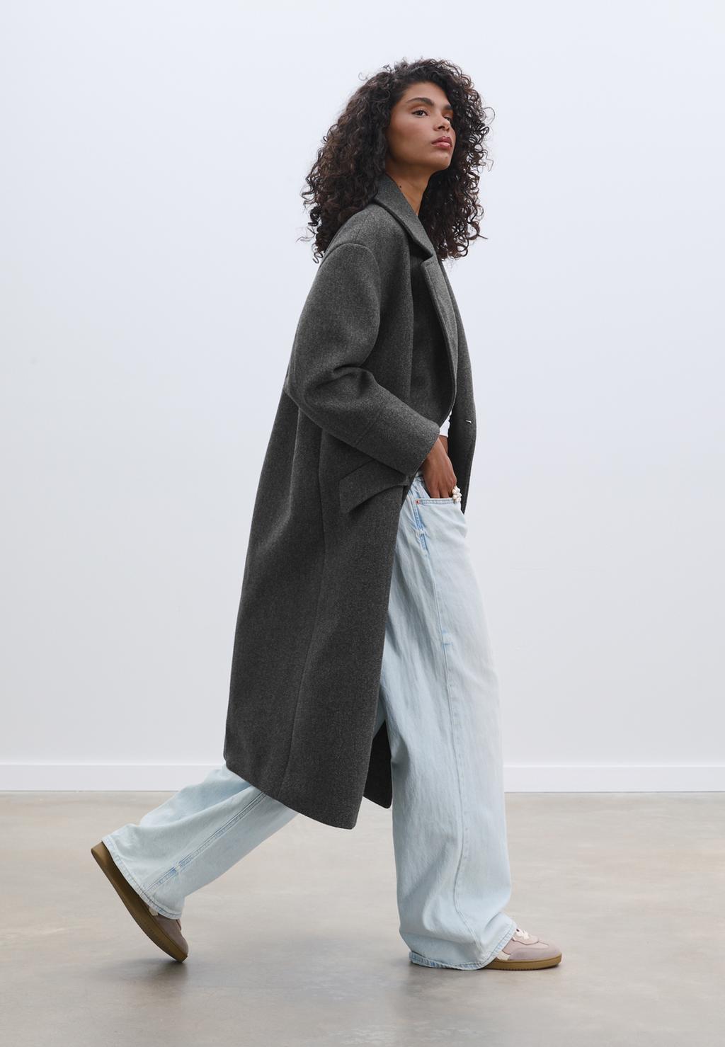 Palton oversize fin la atingere