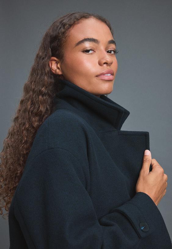 manteau long oversize toucher doux