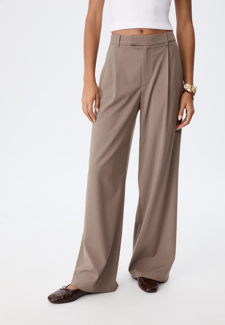 pantalon vestir wide leg rayas