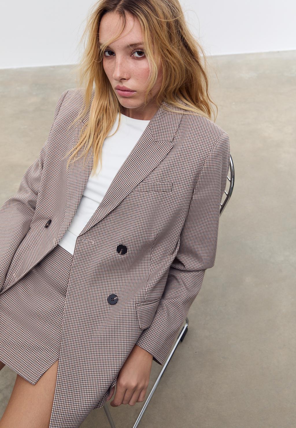 Blazer croisé à boutons imprimé