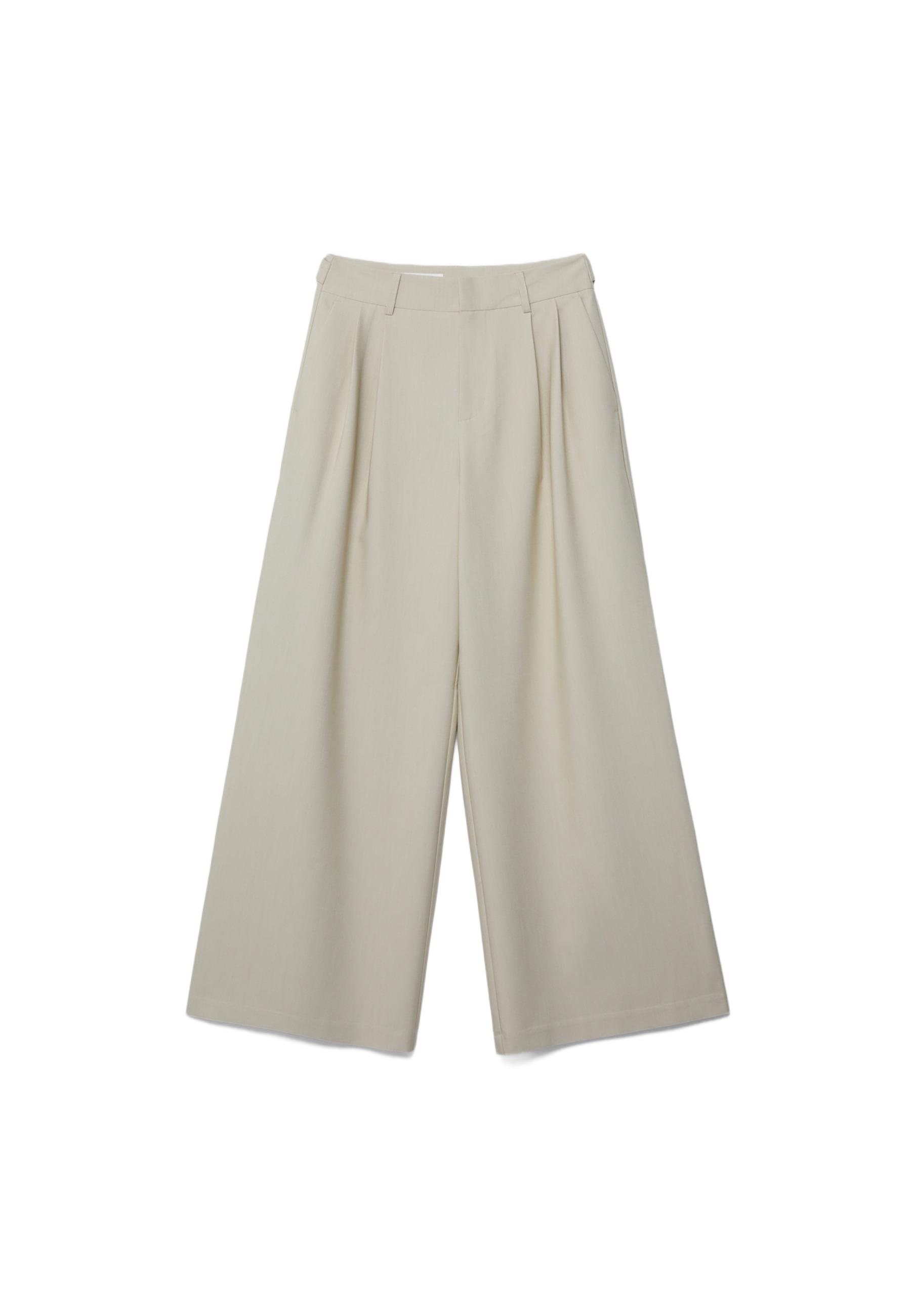 Adjustable super wide-leg trousers — Stone