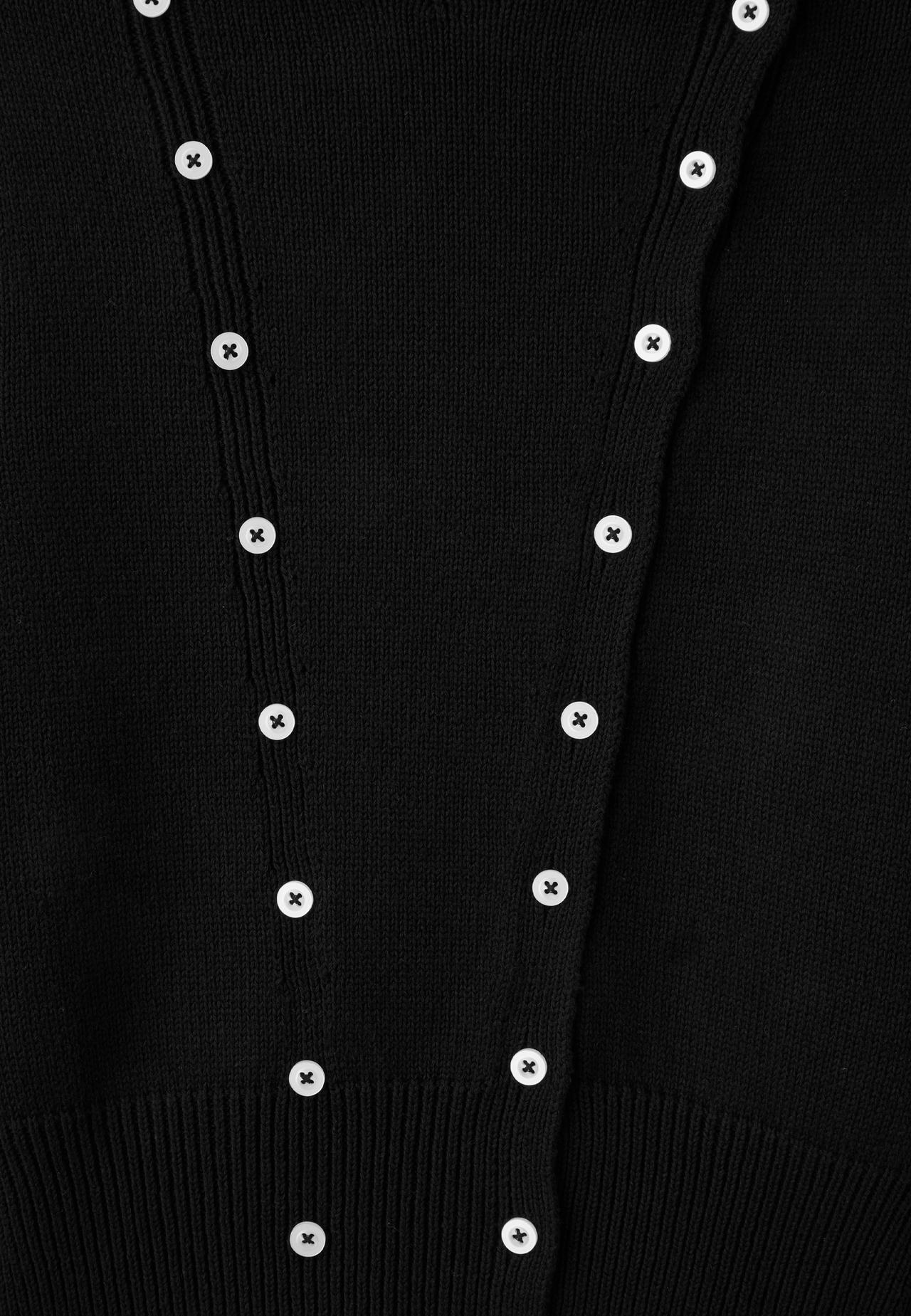 Double-breasted knit jumper — Black