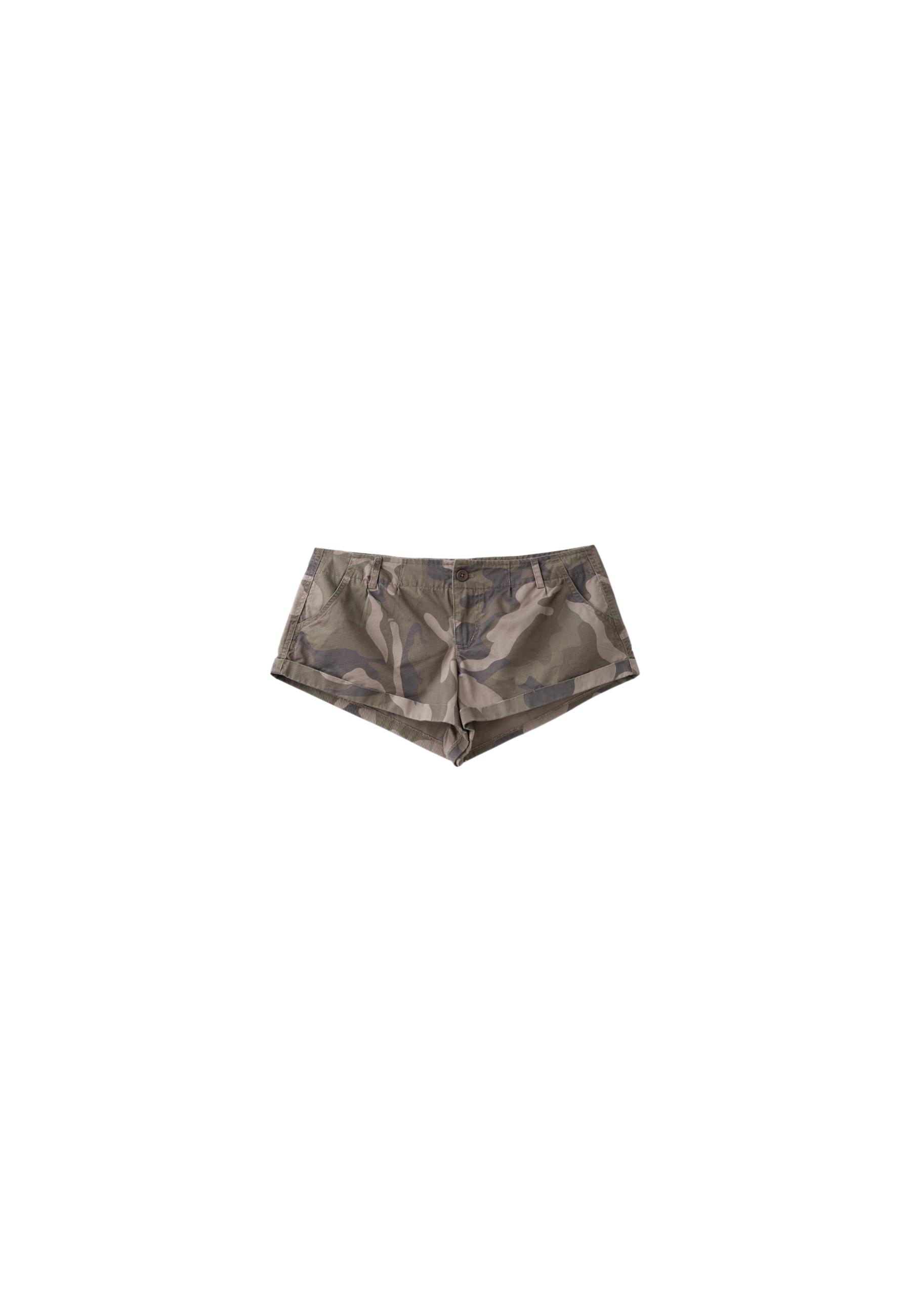 Printed regular-fit shorts — Khaki