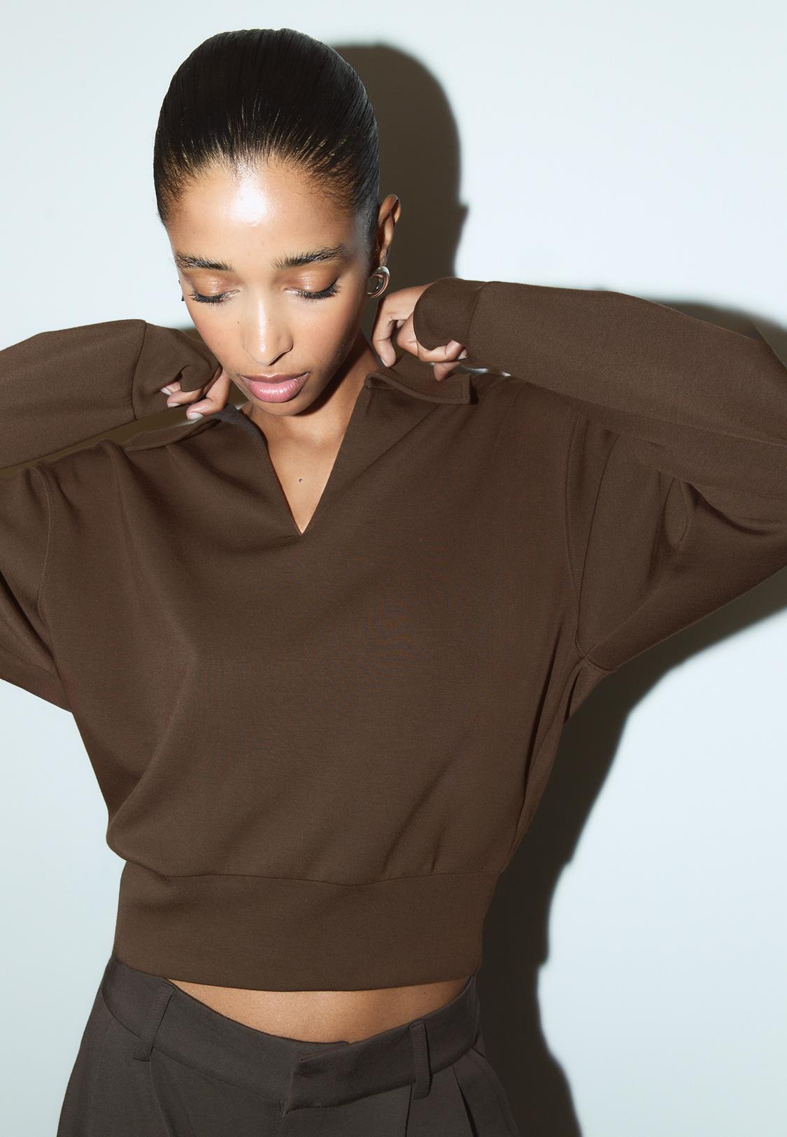 Pull Sweat Femme Stradivarius Stradivarius Sweat Court D'ensemble