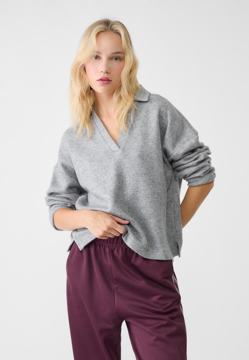 Felpa Donna Bianca Maglietta A Maniche Lunghe Donna Con Maniche A