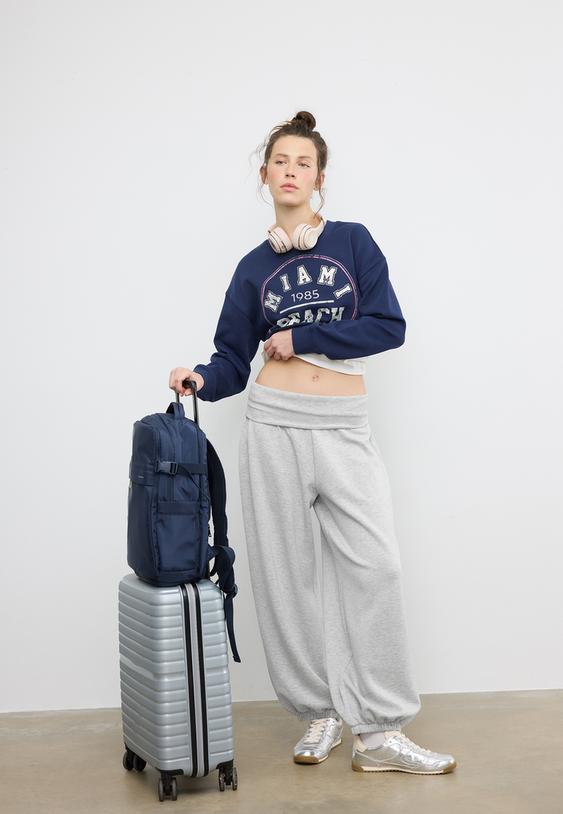 pantalon jogger balloon cintura vuelta taco suave