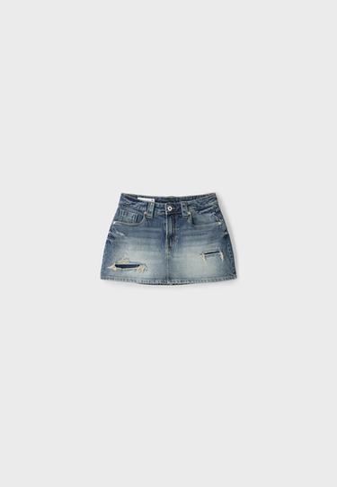 D62 denim skort — MEDIUM BLUE DENIM 7
