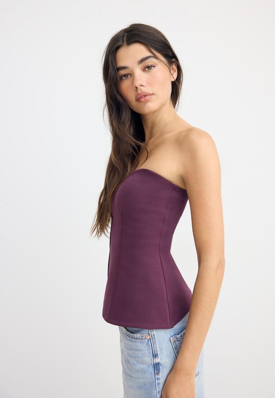 top a fascia scollo a cuore