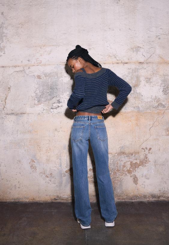 jeans straight low waist