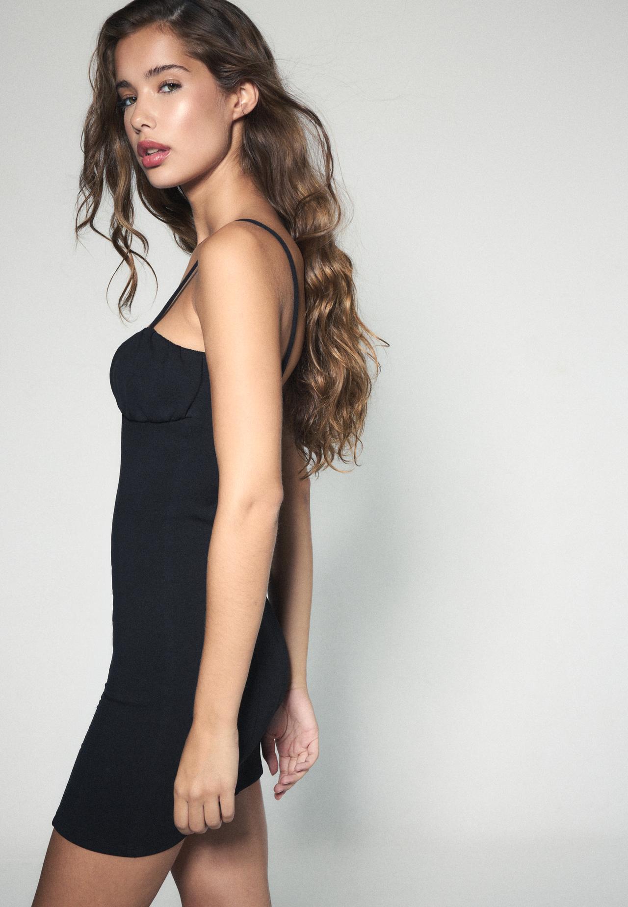 Short bandeau dress — Black