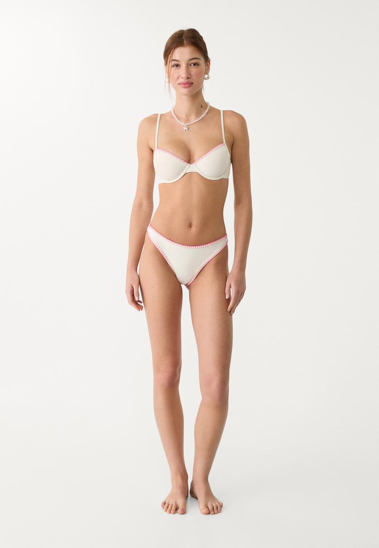 top bikini balconette bordados