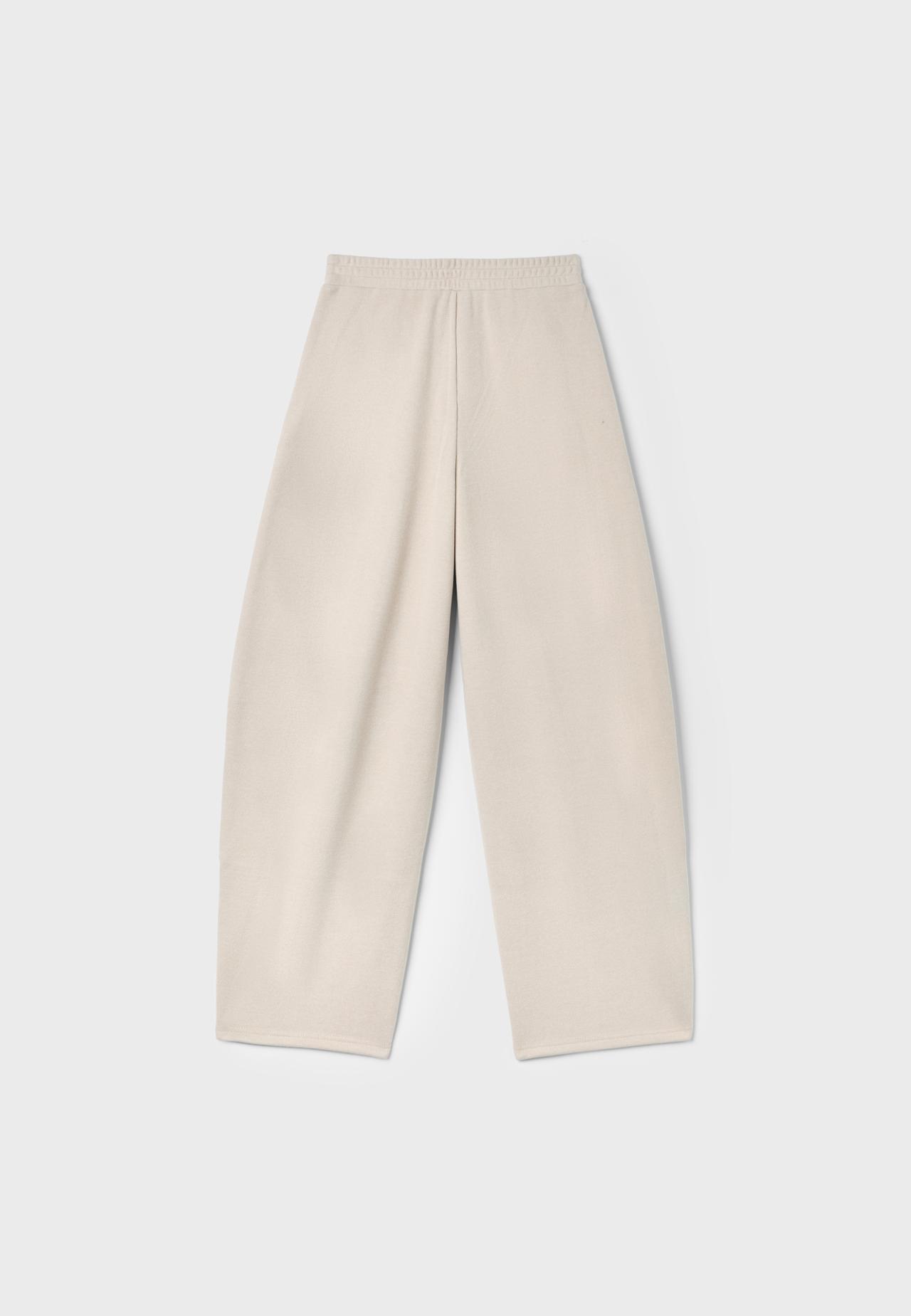 Soft-touch barrel joggers — Stone