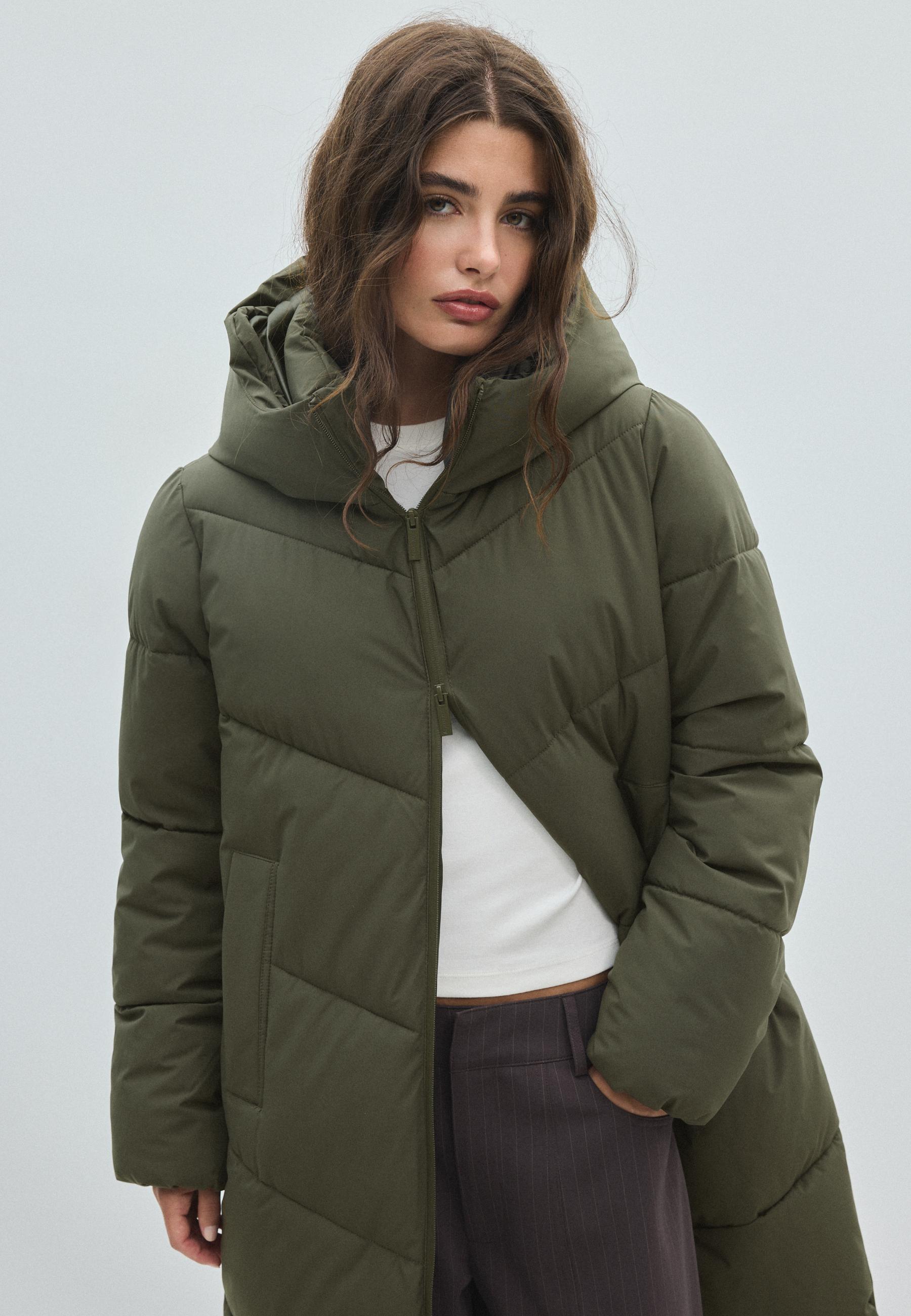 Basic padded coat — Khaki