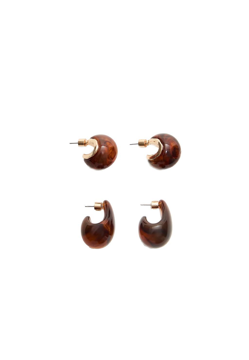 Set 2 pendientes combinados