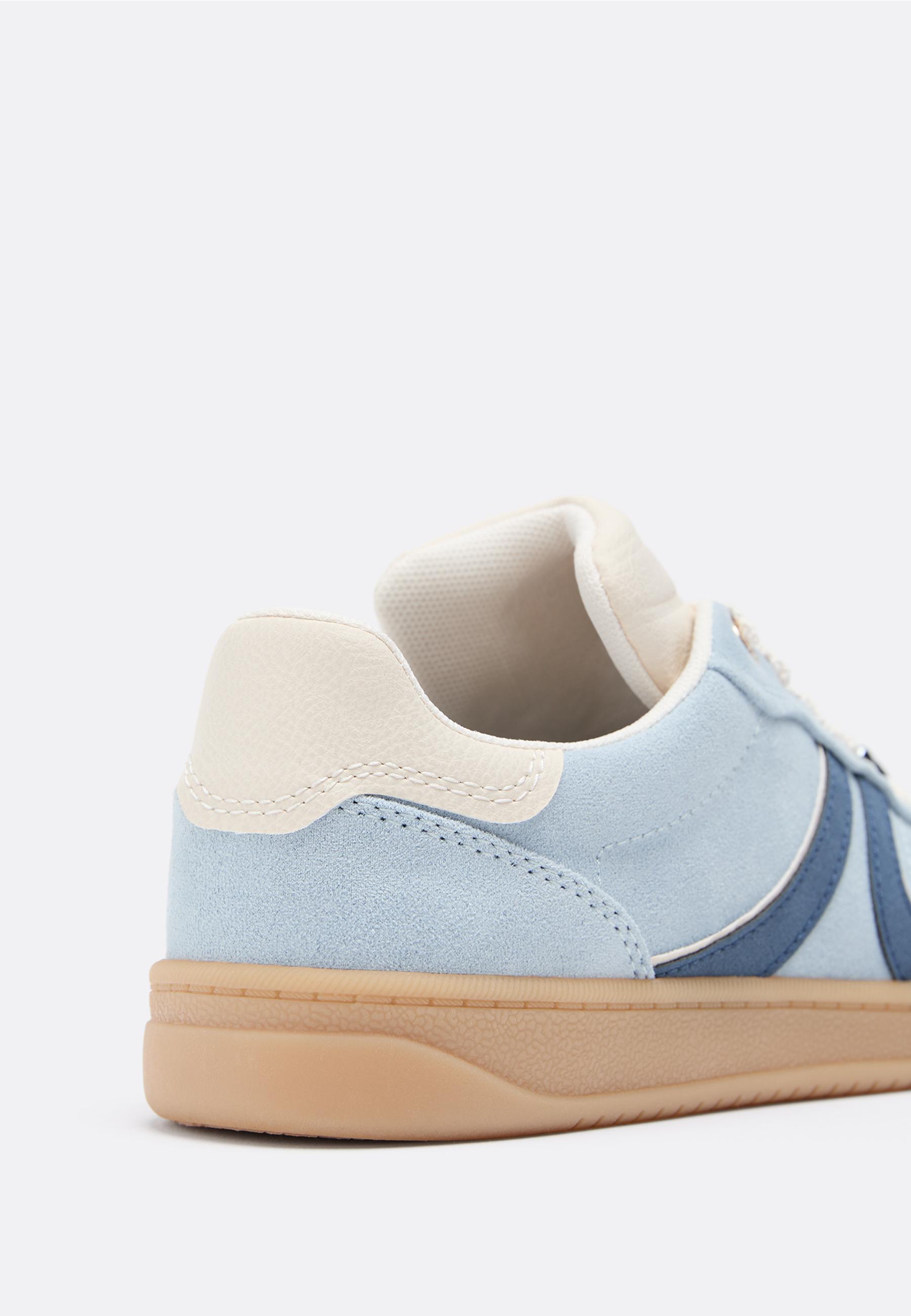 Faux suede casual trainers — Blue