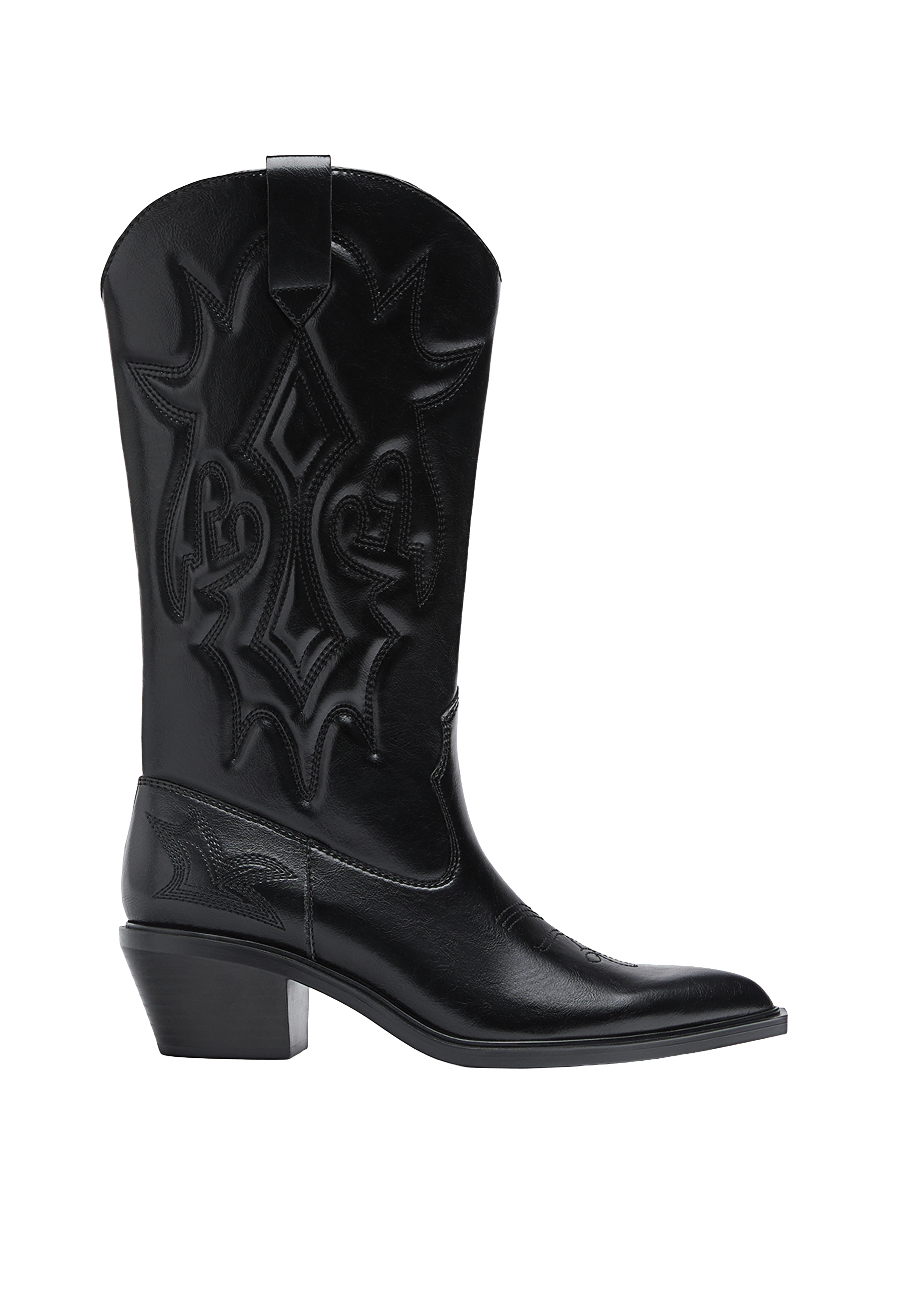 Heeled cowboy boots — BLACK 