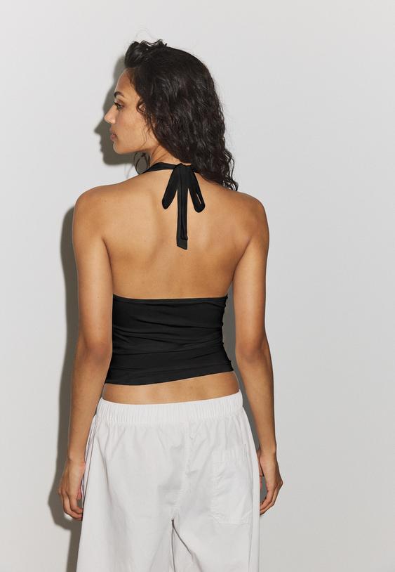 top halter lazo cuello
