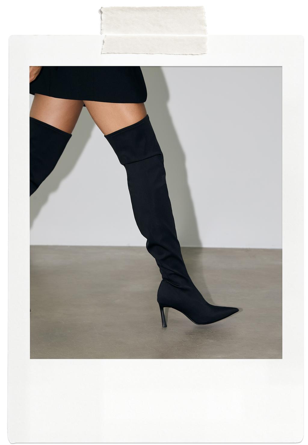 Zelo visoki škornji s peto