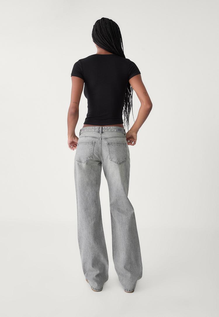 jeans straight low waist